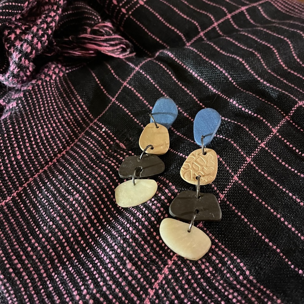 Handmade clay earrings